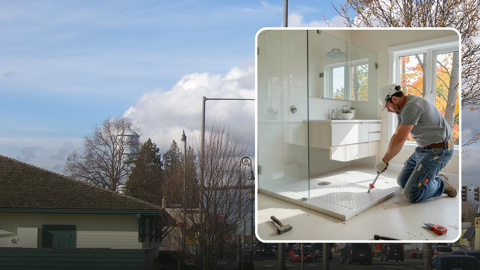 Shower Pan Installation in Marysville, Snohomish County, WA - A shower pan installation lays a properly sloped, watertight base beneath your shower.