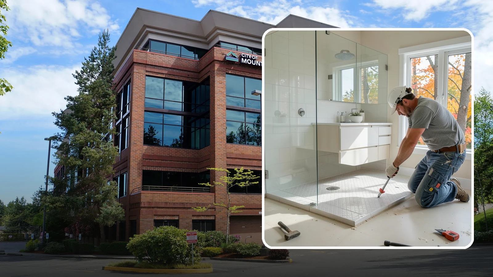 Shower Pan Installation in Mountlake Terrace, Snohomish County, WA - A shower pan installation lays a properly sloped, watertight base beneath your shower.