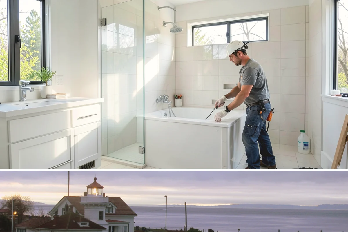 Shower Pan Installation in Mukilteo, Snohomish County, WA - Pan installation can proceed year-round, though pairing it with a winter shower rebuild keeps the whole project on one efficient...