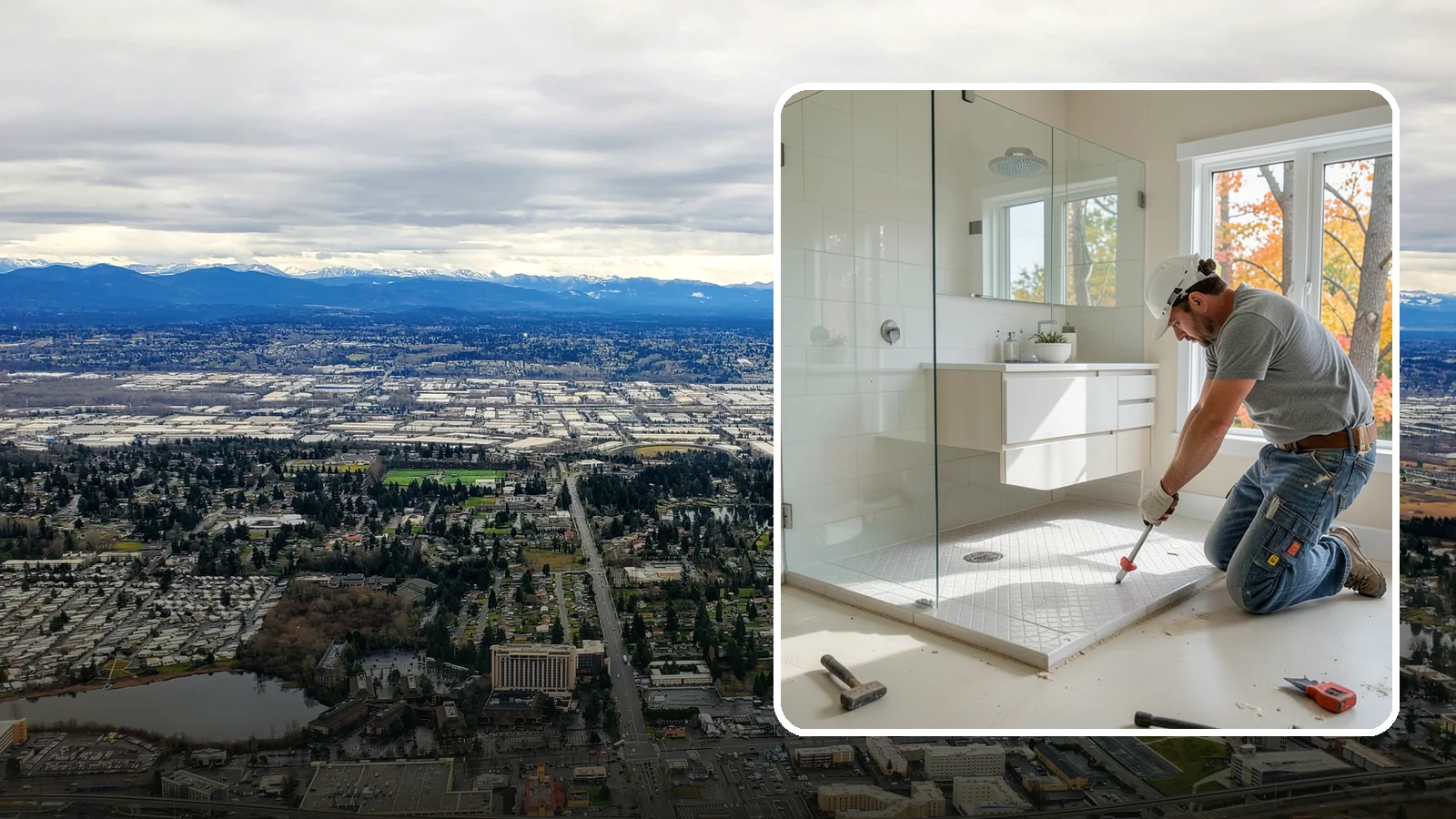 Shower Pan Installation in SeaTac, King County, WA - A shower pan installation lays a properly sloped, watertight base beneath your shower.
