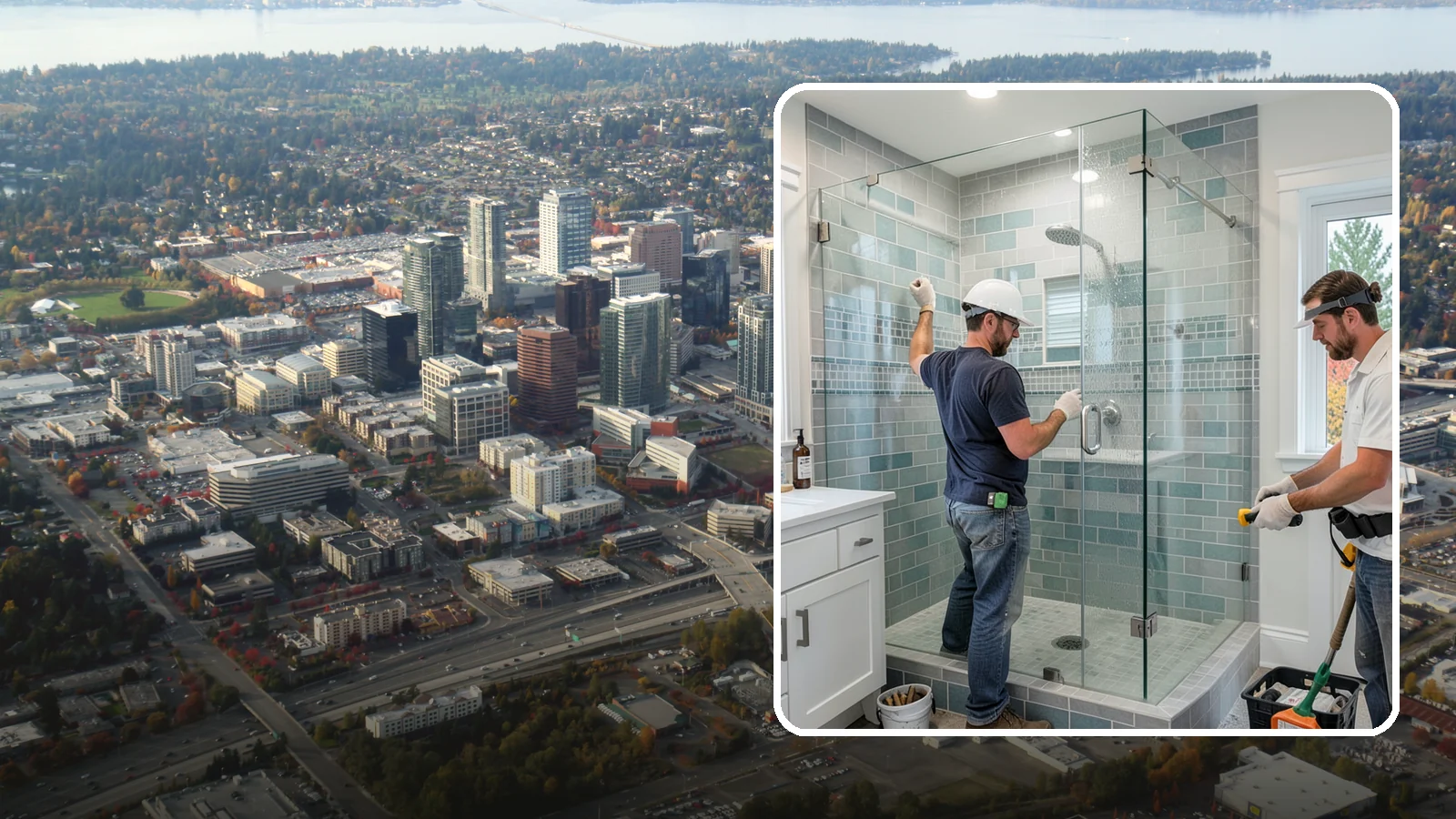 Shower Remodeling in Bellevue, King County, WA - Shower remodeling replaces a dated or leaking enclosure with a durable, waterproof upgrade.