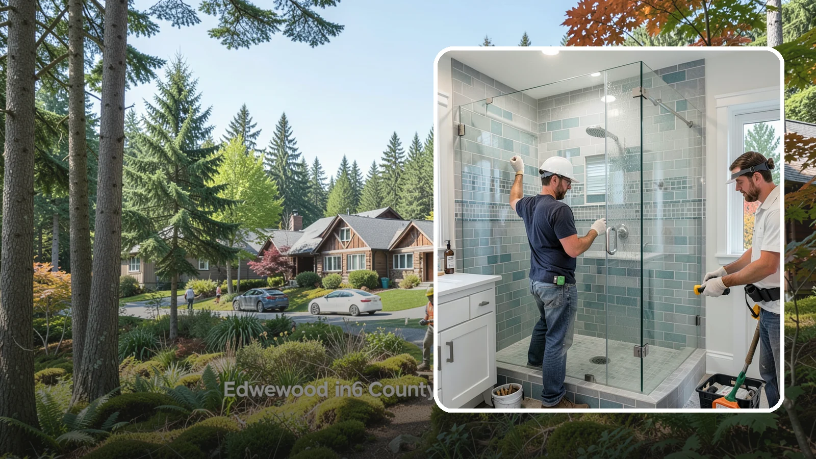 Shower Remodeling in Edgewood, Pierce County, WA - Shower remodeling replaces a dated or leaking enclosure with a durable, waterproof upgrade.