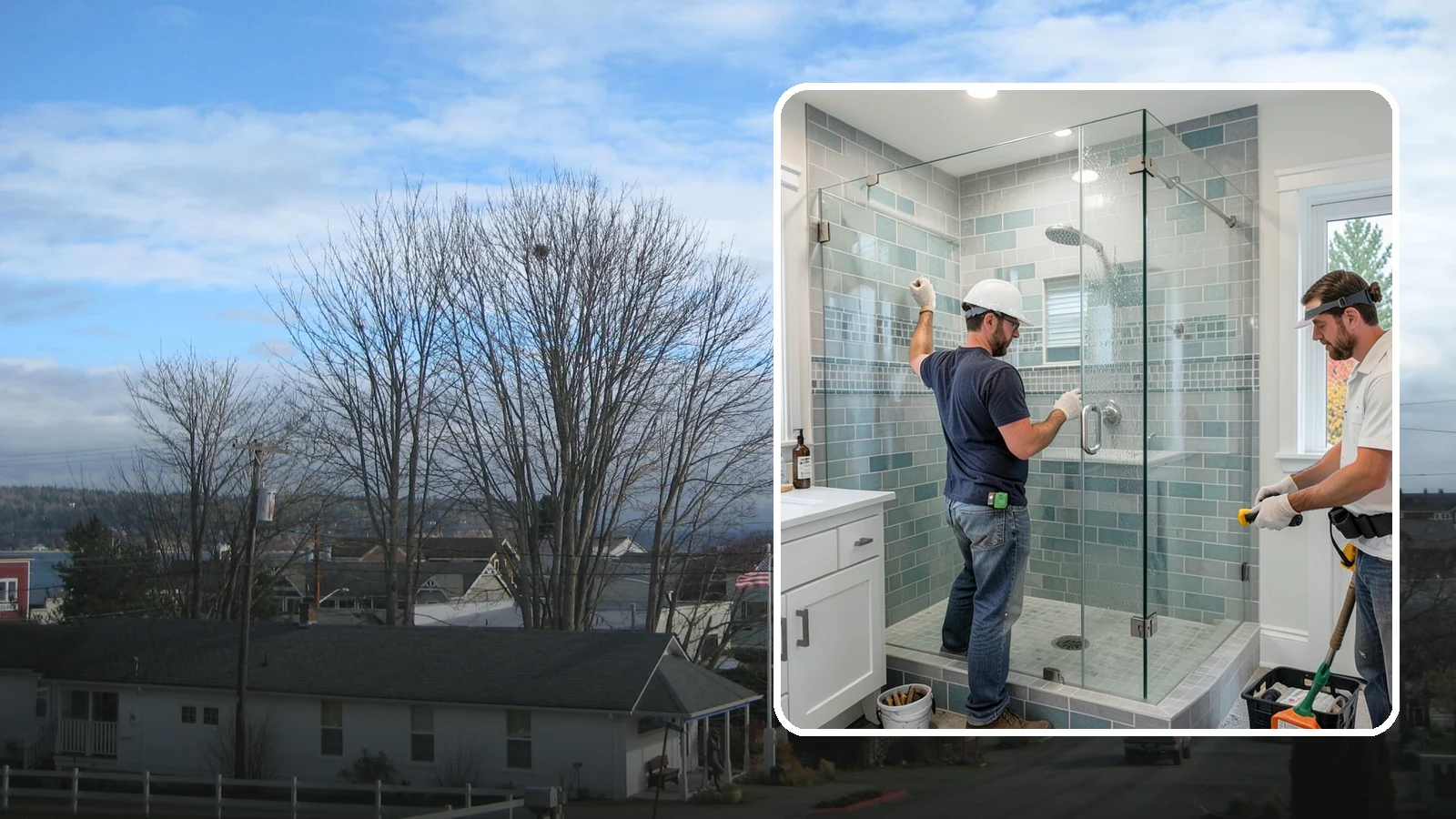 Shower Remodeling in Langley, Island County, WA - Shower remodeling replaces a dated or leaking enclosure with a durable, waterproof upgrade.