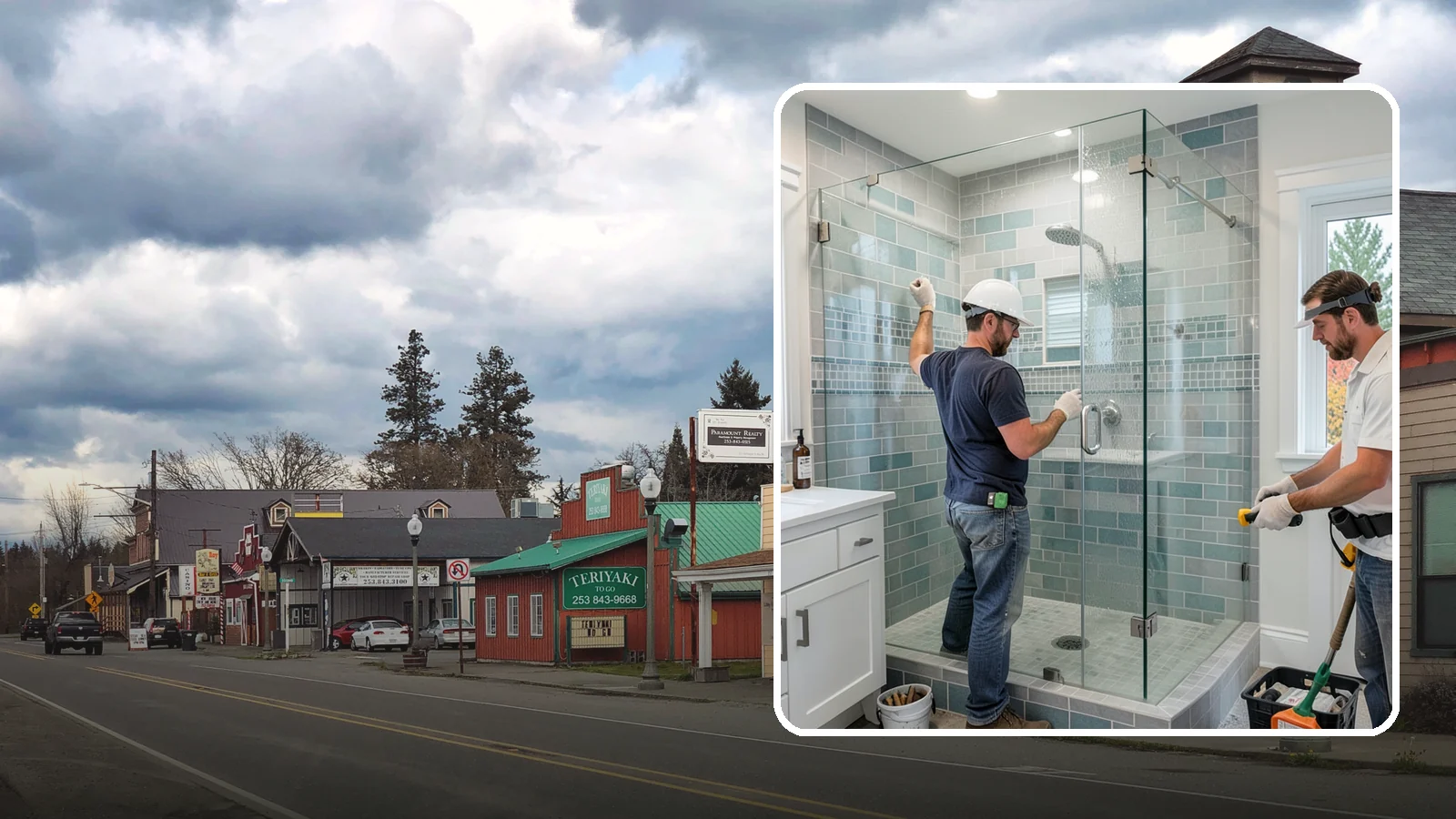 Shower Remodeling in Roy, Pierce County, WA - Shower remodeling replaces a dated or leaking enclosure with a durable, waterproof upgrade.