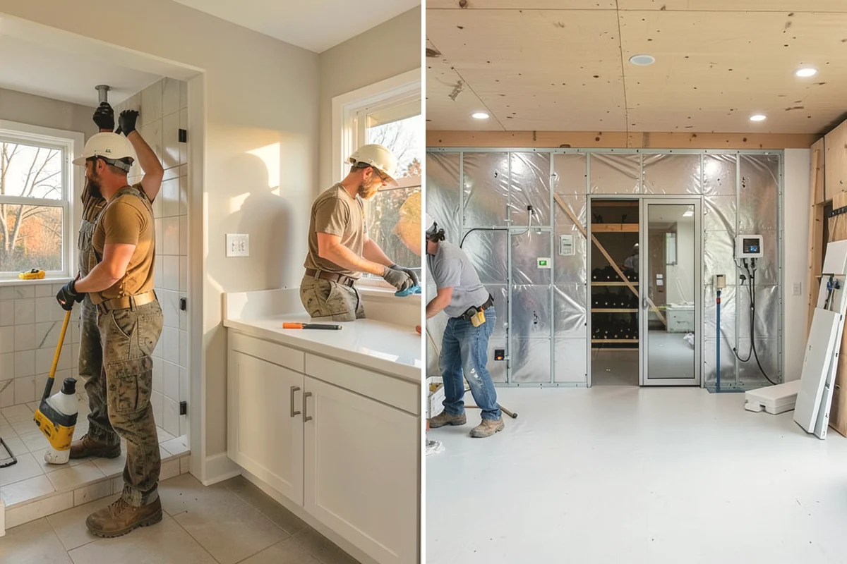 Shower Remodeling in Yarrow Point, King County, WA - Remove the old shower down to the studs