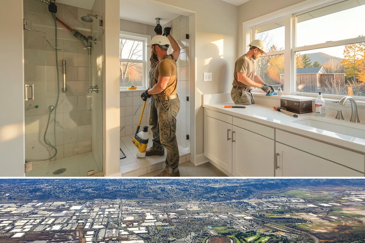 Shower Tile Installation in Kent, King County, WA - Shower tiling is an indoor project ideal for the rainy months when families spend more time inside and want a refreshed bathroom.