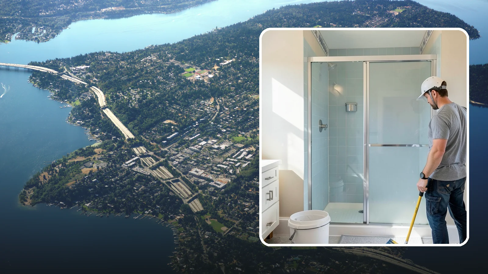 Shower Tile Installation in Mercer Island, King County, WA - Fully waterproofed tile showers built to handle daily use and Northwest humidity.