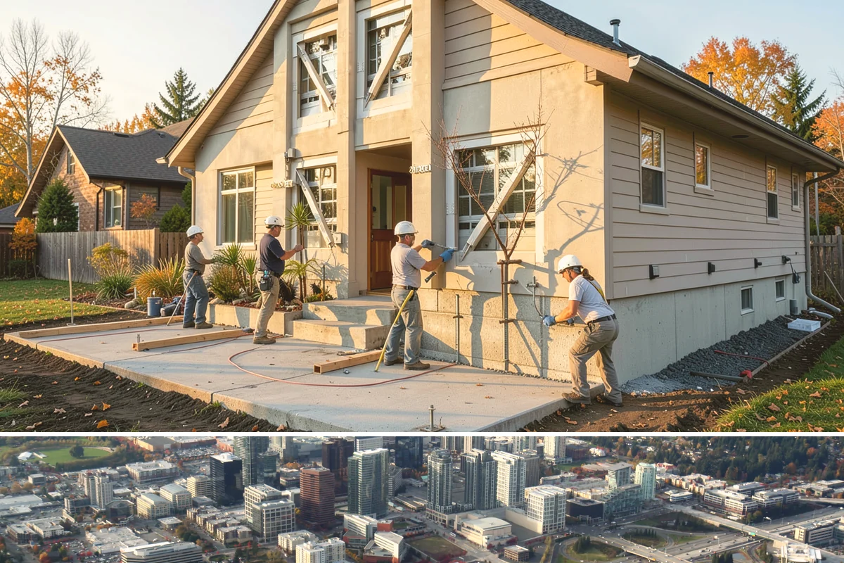 Shutter Installation in Bellevue, King County, WA - Installation can happen in any dry, workable weather.