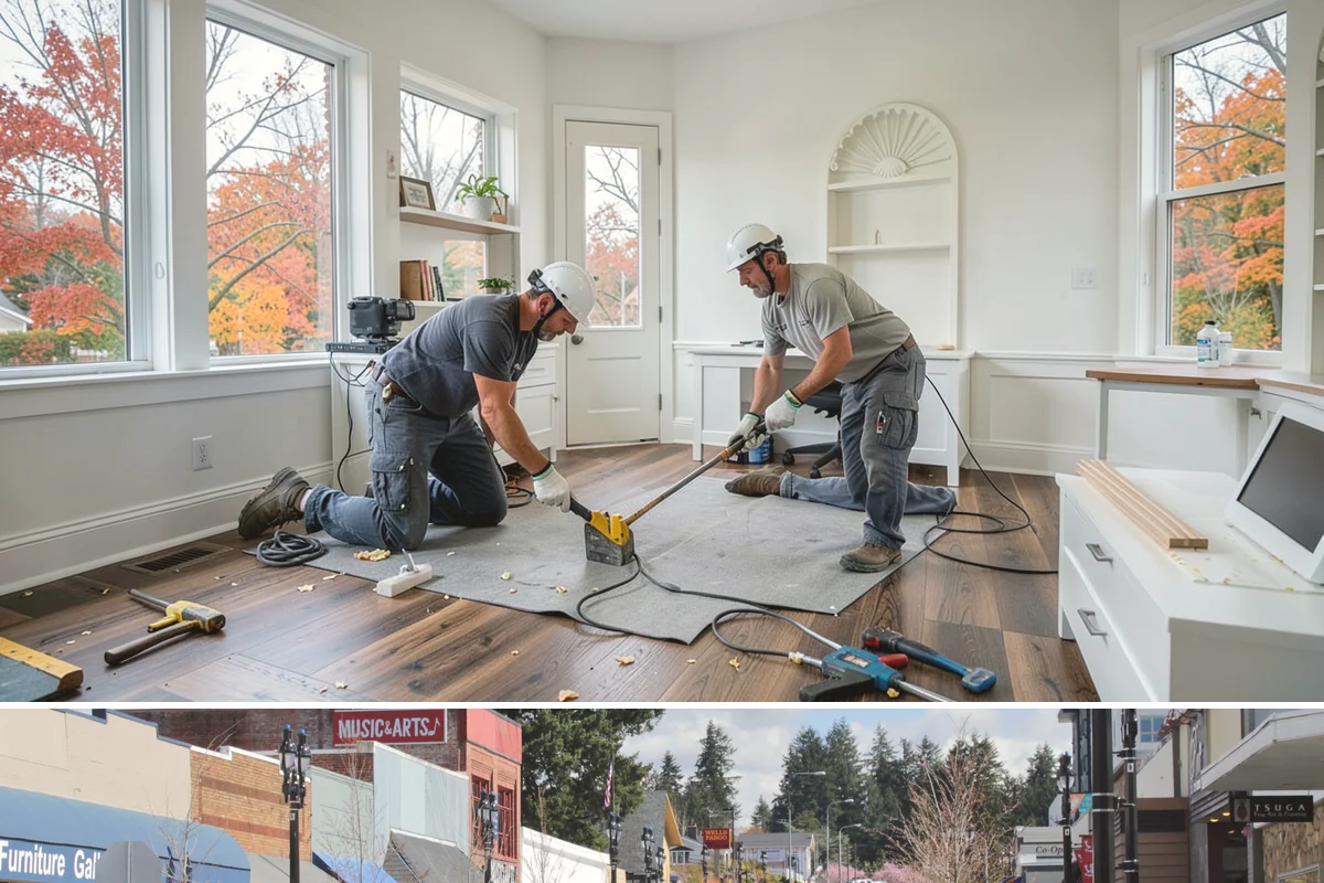 Shutter Installation in Bothell, King County, WA - Installation can happen in any dry, workable weather.