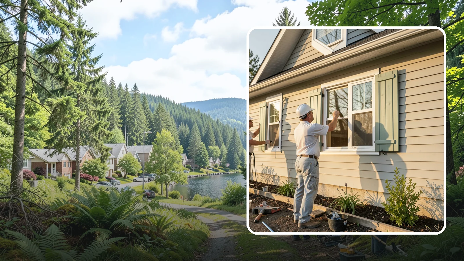 Shutter Installation in Lake Forest Park, King County, WA - Shutter installation that adds character and framing to your home's windows.