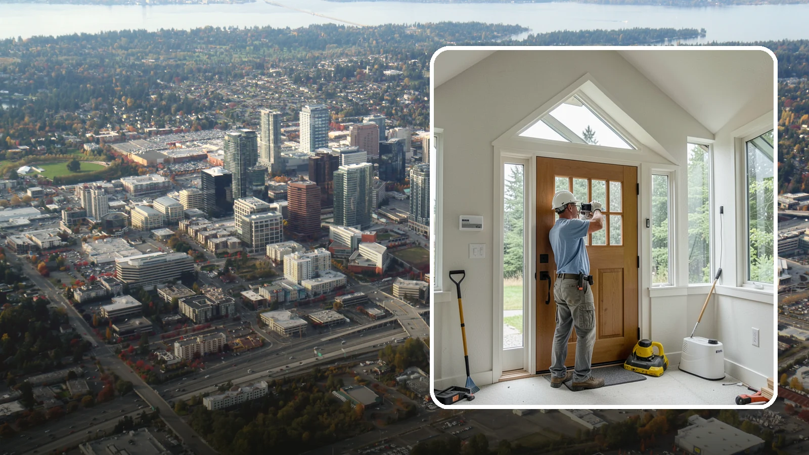 Sidelight Installation in Bellevue, King County, WA - Slender sidelight windows flanking your entry that flood the foyer with natural light.
