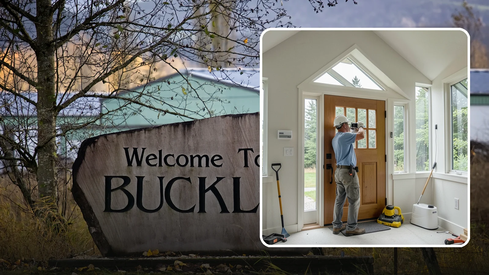 Sidelight Installation in Buckley, Pierce County, WA - Slender sidelight windows flanking your entry that flood the foyer with natural light.