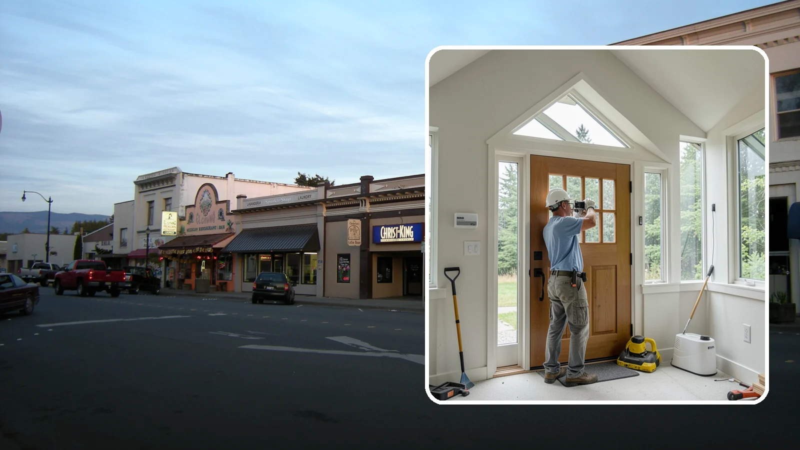 Sidelight Installation in Burlington, Skagit County, WA - Slender sidelight windows flanking your entry that flood the foyer with natural light.