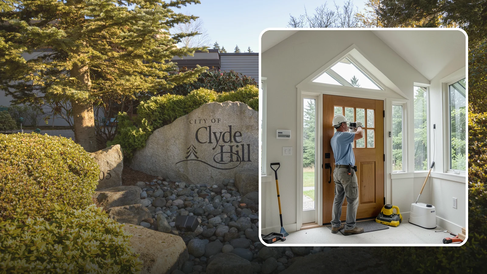 Sidelight Installation in Clyde Hill, King County, WA - Slender sidelight windows flanking your entry that flood the foyer with natural light.