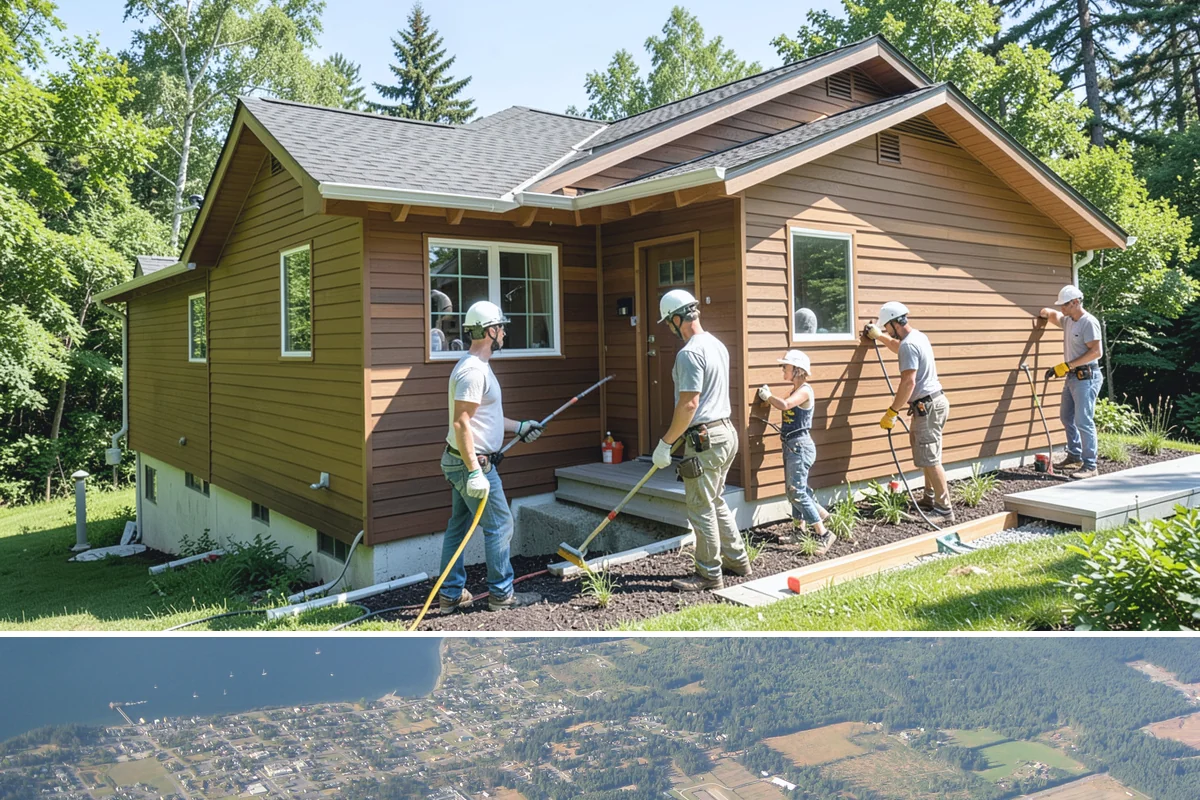 Sidelight Installation in Coupeville, Island County, WA - Because sidelights widen an exterior opening, drier months are the best time to install them.
