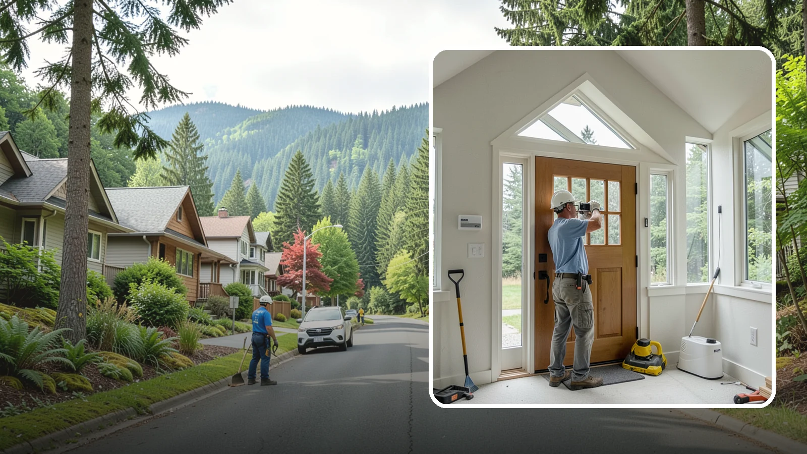 Sidelight Installation in Darrington, Snohomish County, WA - Slender sidelight windows flanking your entry that flood the foyer with natural light.