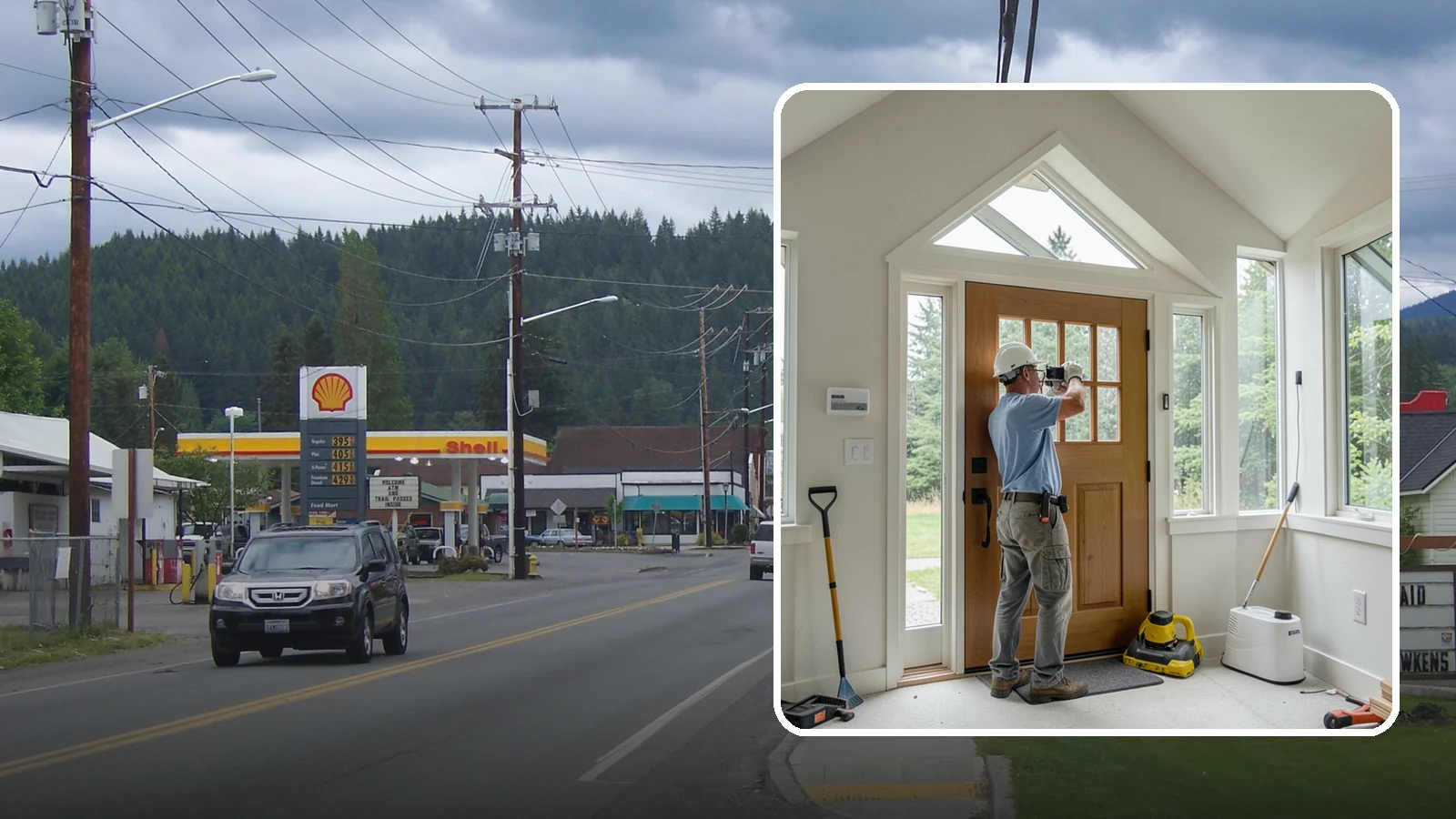 Sidelight Installation in Granite Falls, Snohomish County, WA - Slender sidelight windows flanking your entry that flood the foyer with natural light.