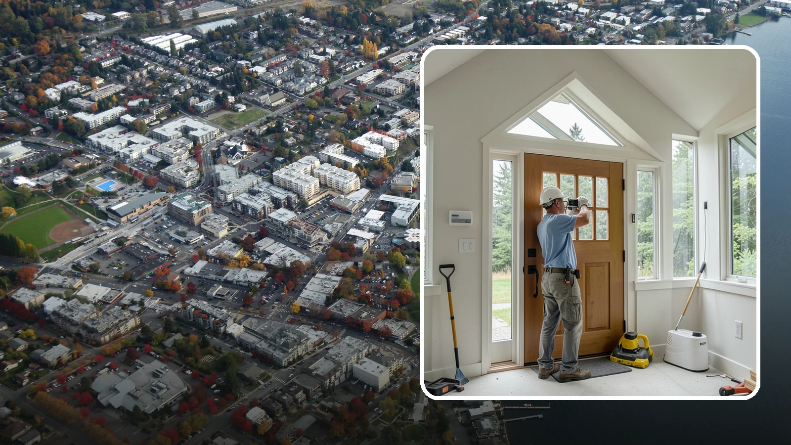 Sidelight Installation in Kirkland, King County, WA - Slender sidelight windows flanking your entry that flood the foyer with natural light.