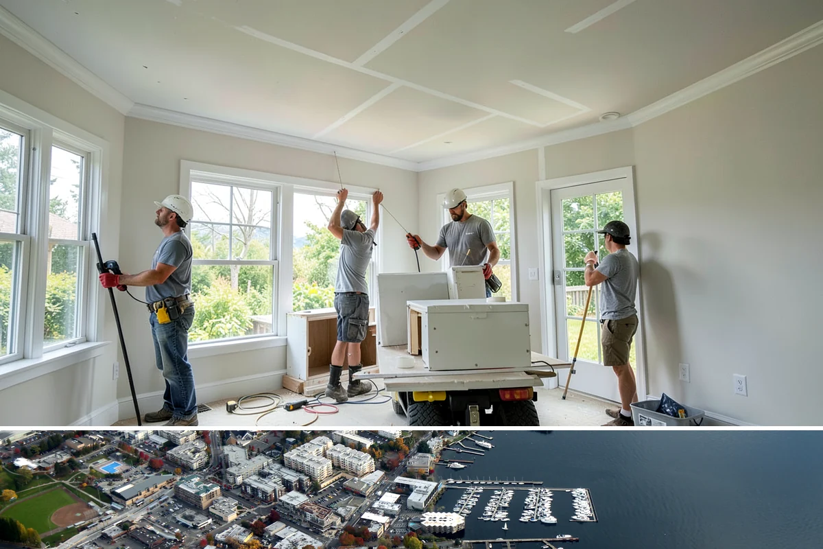 Sidelight Installation in Kirkland, King County, WA - Because sidelights widen an exterior opening, drier months are the best time to install them.