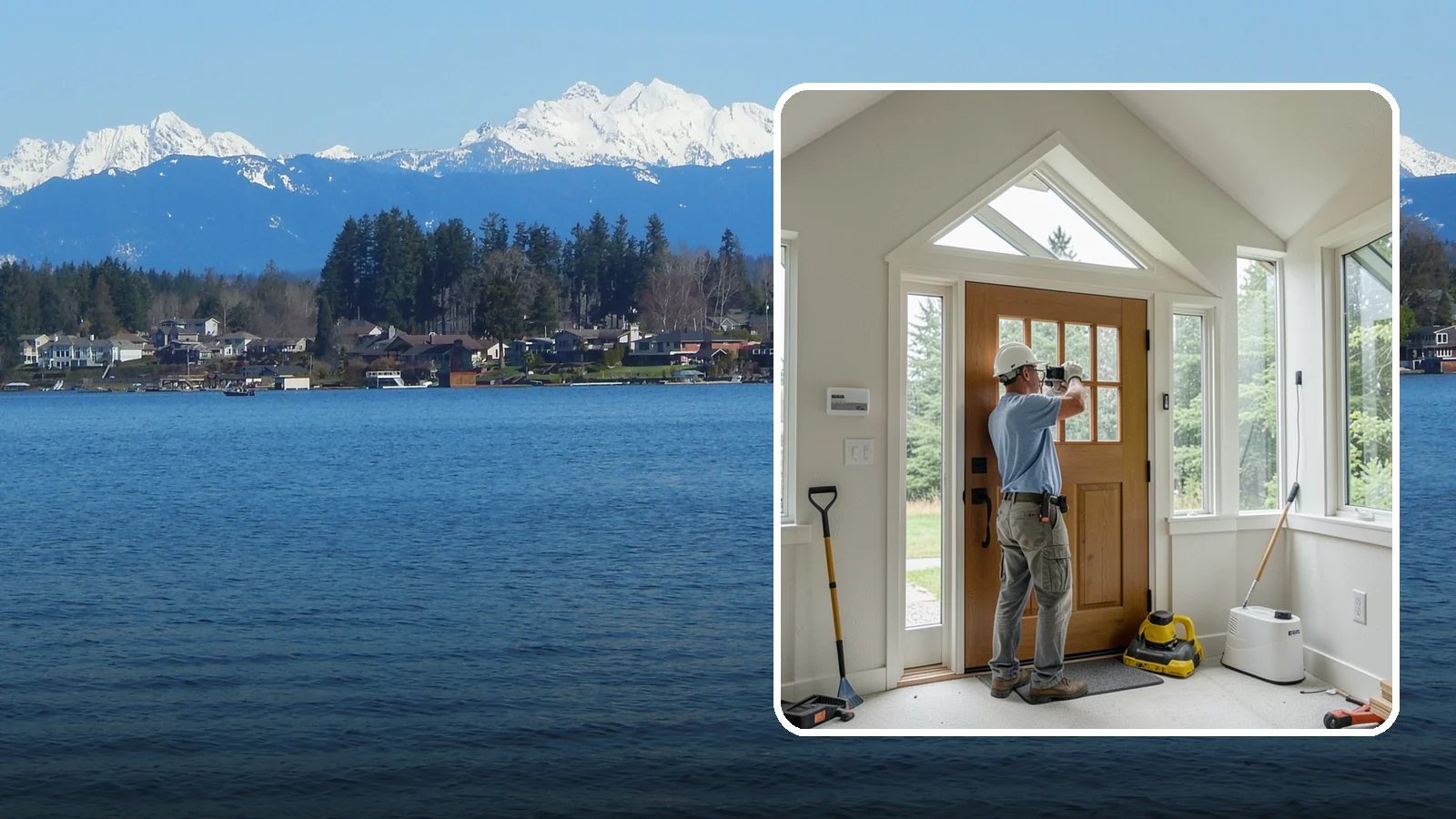 Sidelight Installation in Lake Stevens, Snohomish County, WA - Slender sidelight windows flanking your entry that flood the foyer with natural light.