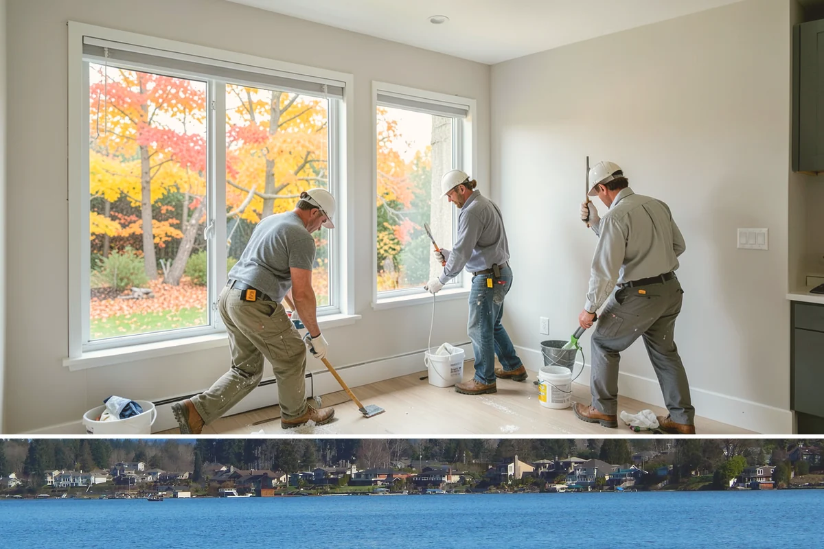 Sidelight Installation in Lake Stevens, Snohomish County, WA - Because sidelights widen an exterior opening, drier months are the best time to install them.