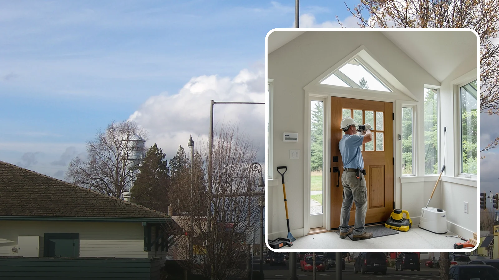 Sidelight Installation in Marysville, Snohomish County, WA - Slender sidelight windows flanking your entry that flood the foyer with natural light.
