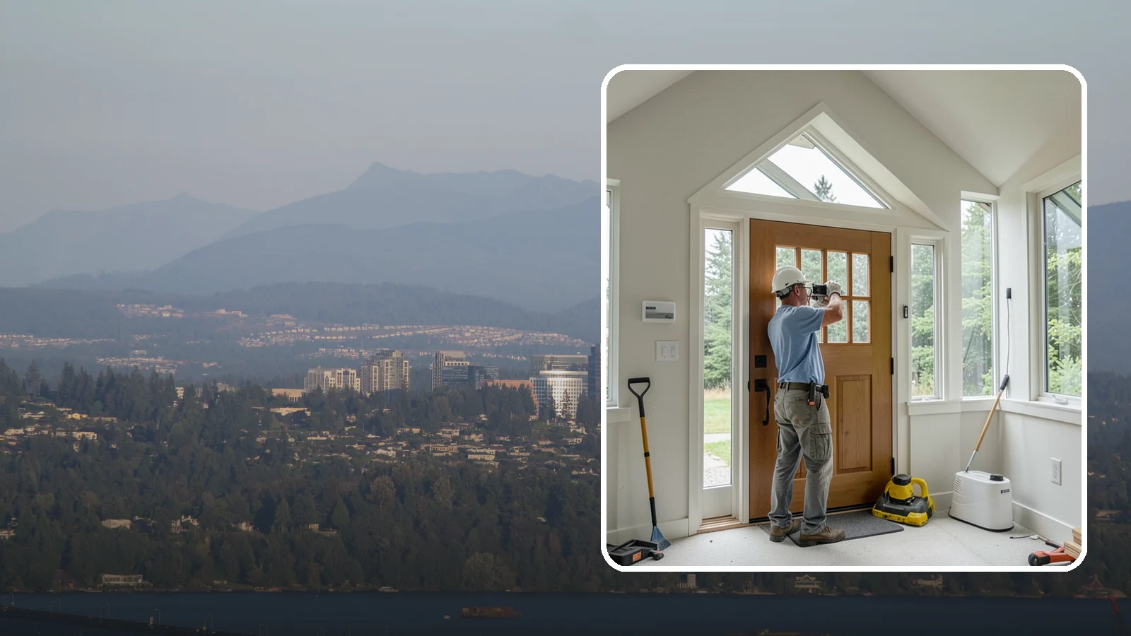 Sidelight Installation in Medina, King County, WA - Slender sidelight windows flanking your entry that flood the foyer with natural light.