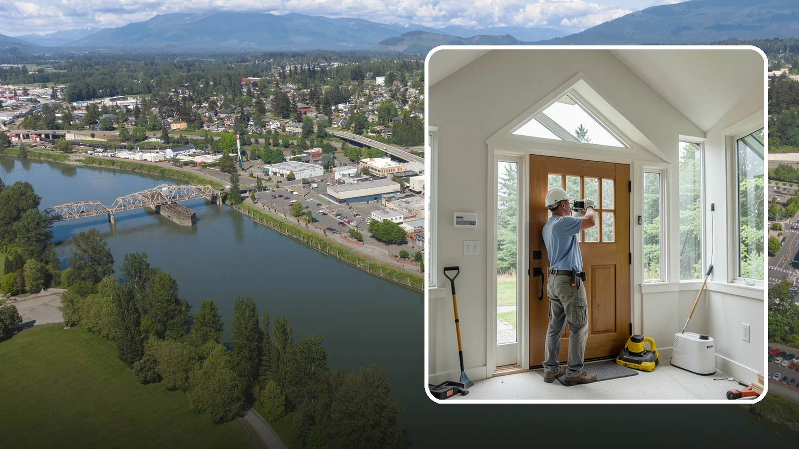 Sidelight Installation in Mount Vernon, Skagit County, WA - Slender sidelight windows flanking your entry that flood the foyer with natural light.