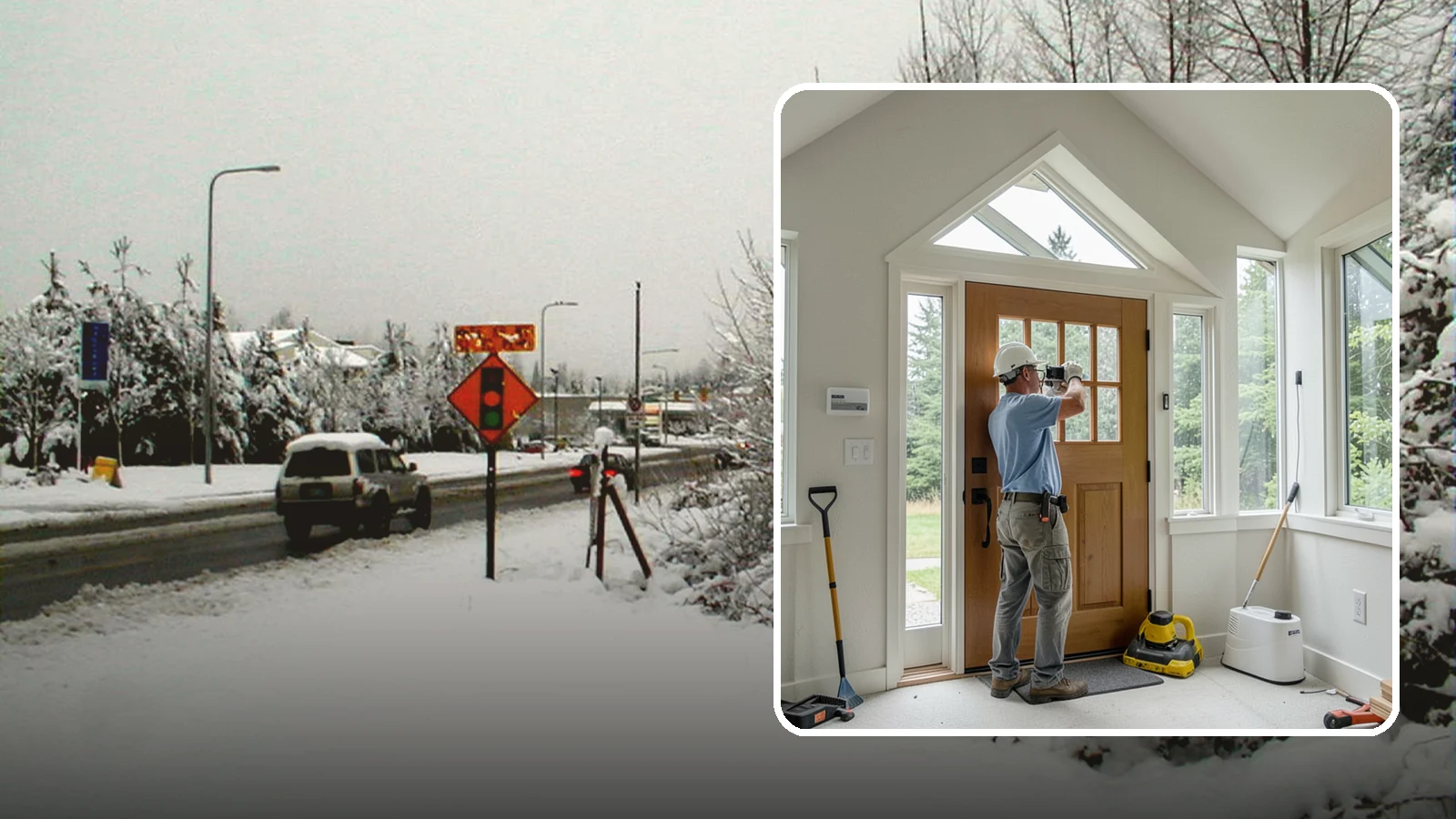 Sidelight Installation in Newcastle, King County, WA - Slender sidelight windows flanking your entry that flood the foyer with natural light.