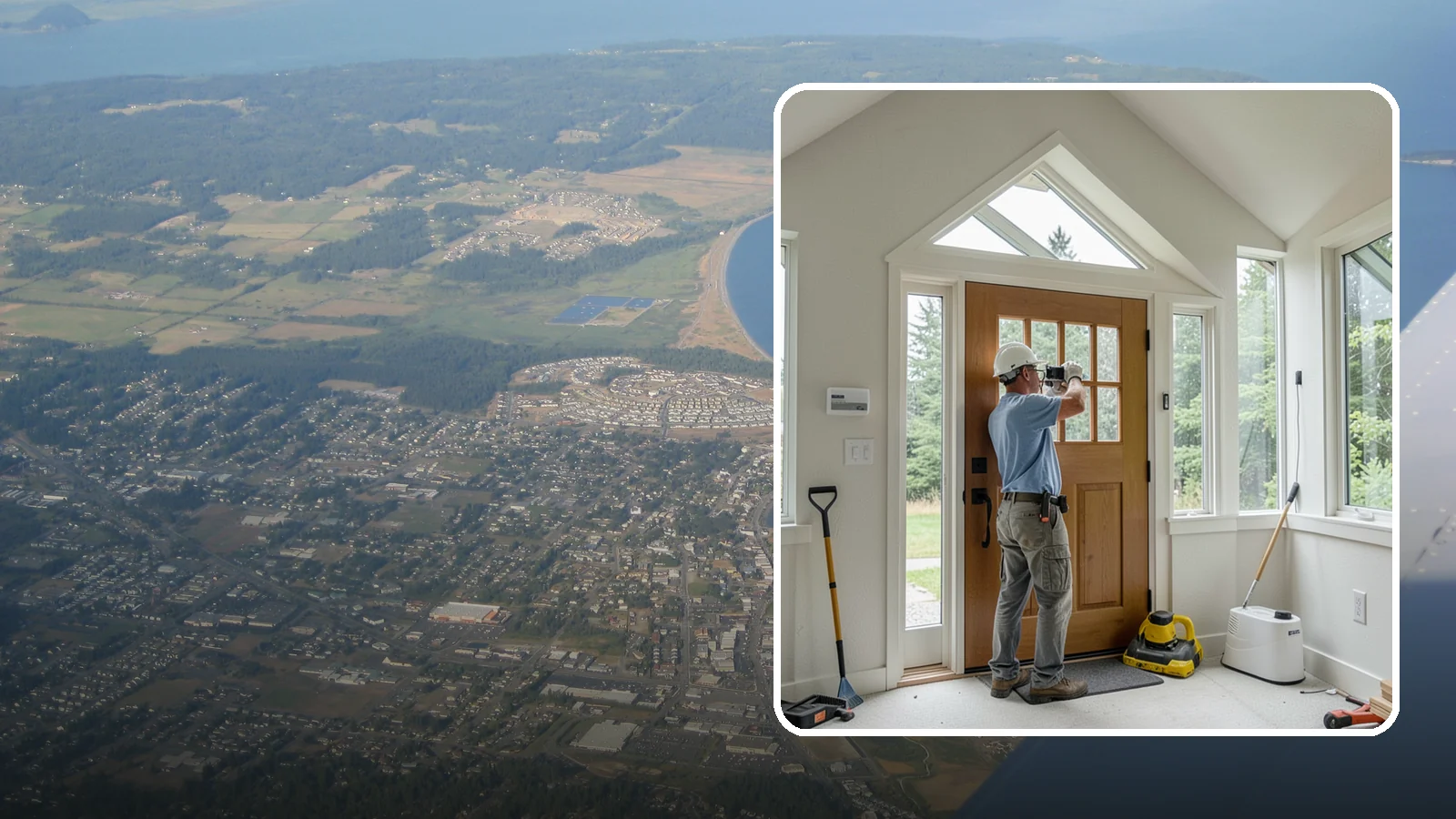 Sidelight Installation in Oak Harbor, Island County, WA - Slender sidelight windows flanking your entry that flood the foyer with natural light.