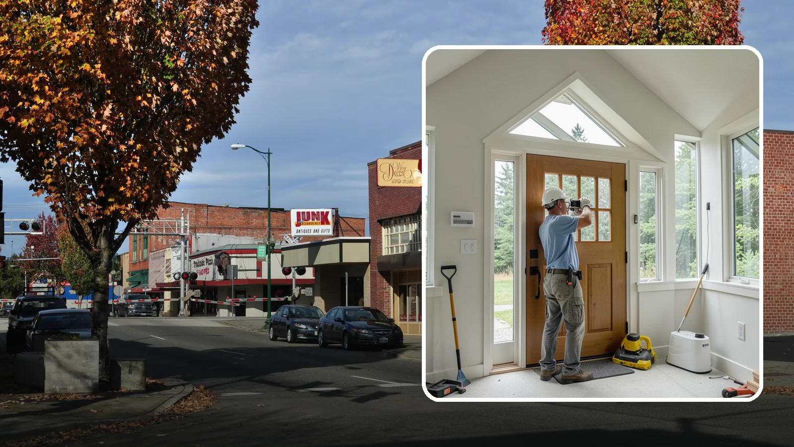 Sidelight Installation in Puyallup, Pierce County, WA - Slender sidelight windows flanking your entry that flood the foyer with natural light.