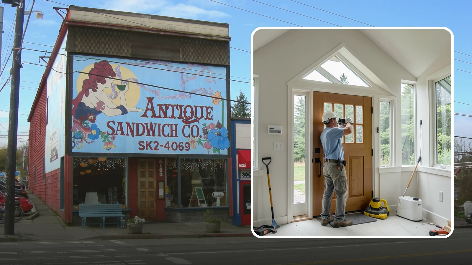 Sidelight Installation in Ruston, Pierce County, WA - Slender sidelight windows flanking your entry that flood the foyer with natural light.