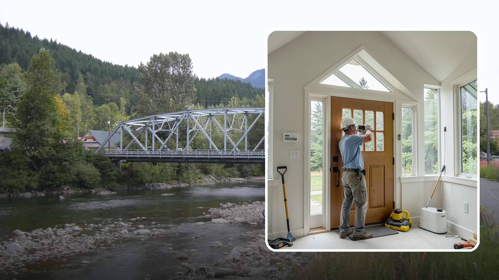 Sidelight Installation in Skykomish, King County, WA - Slender sidelight windows flanking your entry that flood the foyer with natural light.