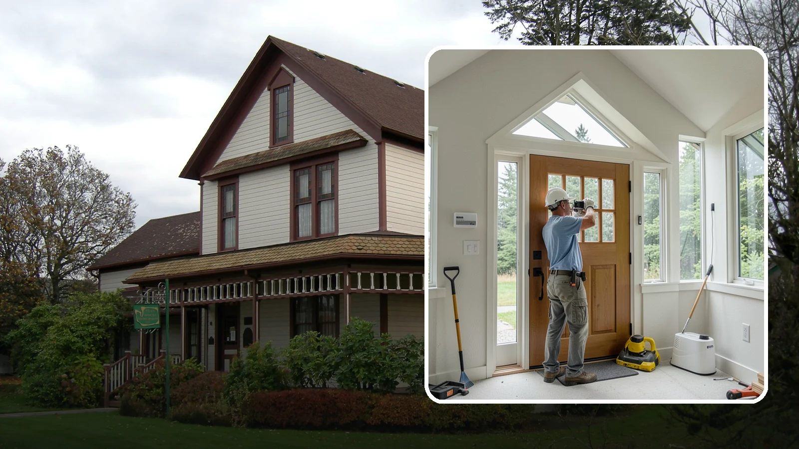 Sidelight Installation in Sumner, Pierce County, WA - Slender sidelight windows flanking your entry that flood the foyer with natural light.