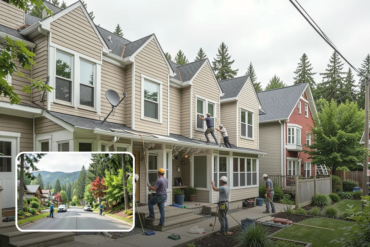 Sidewalk Installation in Darrington, Snohomish County, WA - Proper cross-slope prevents standing water and ice