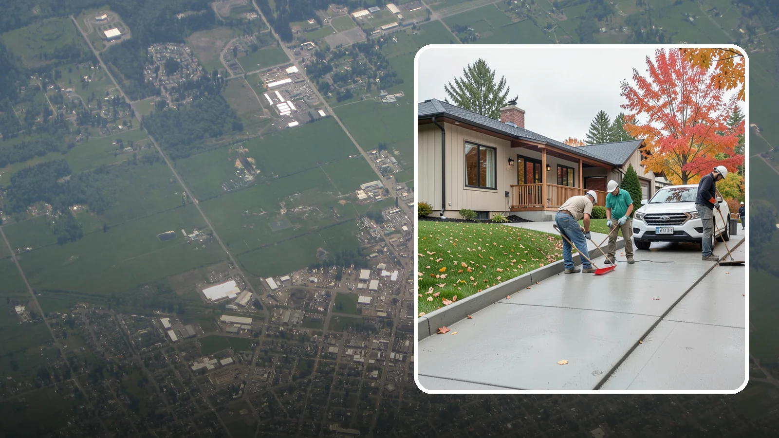 Sidewalk Installation in Enumclaw, King County, WA - Code-compliant sidewalks poured with the slope and jointing needed to stay flat and safe in wet climates.