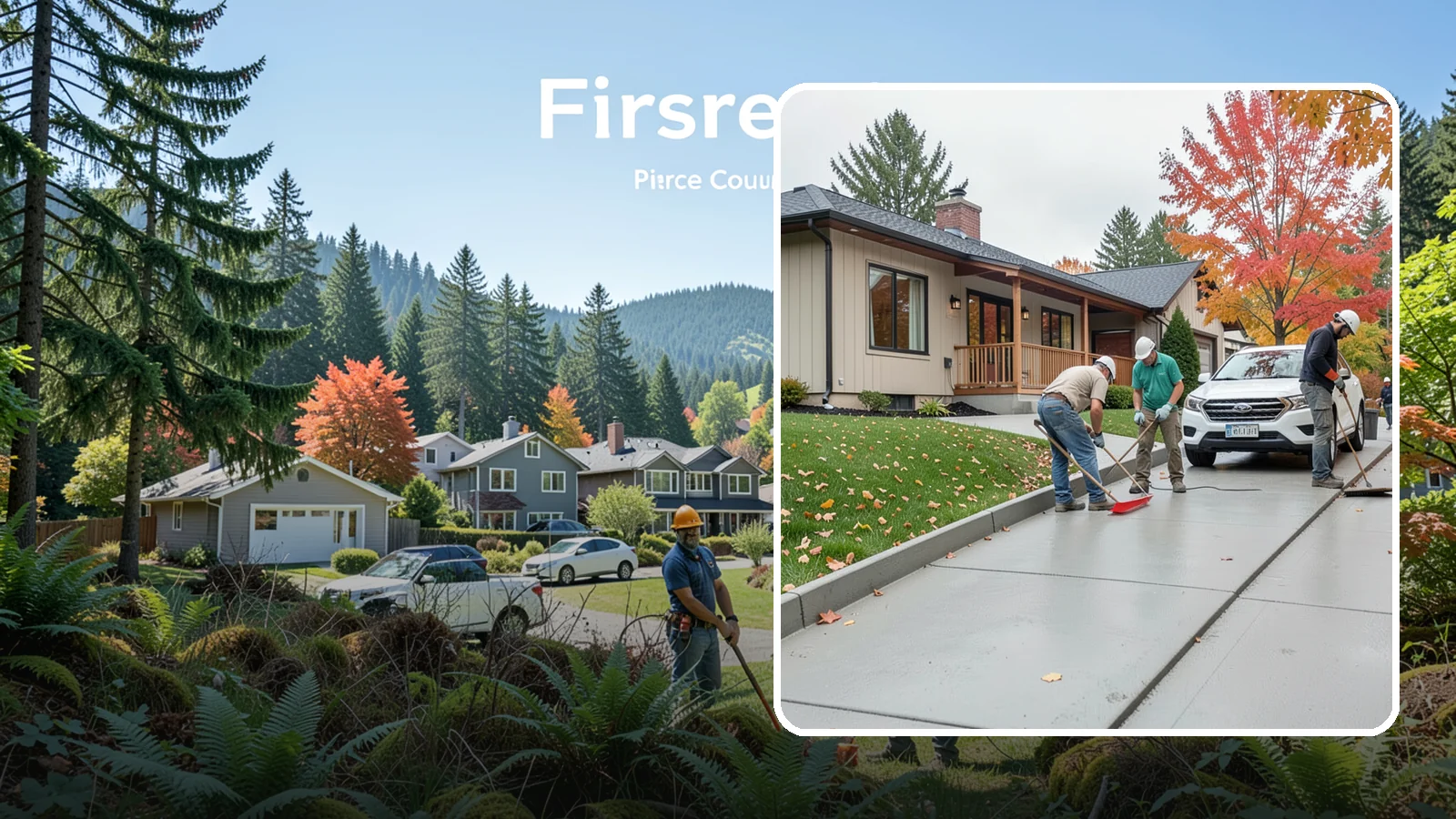 Sidewalk Installation in Fircrest, Pierce County, WA - Code-compliant sidewalks poured with the slope and jointing needed to stay flat and safe in wet climates.