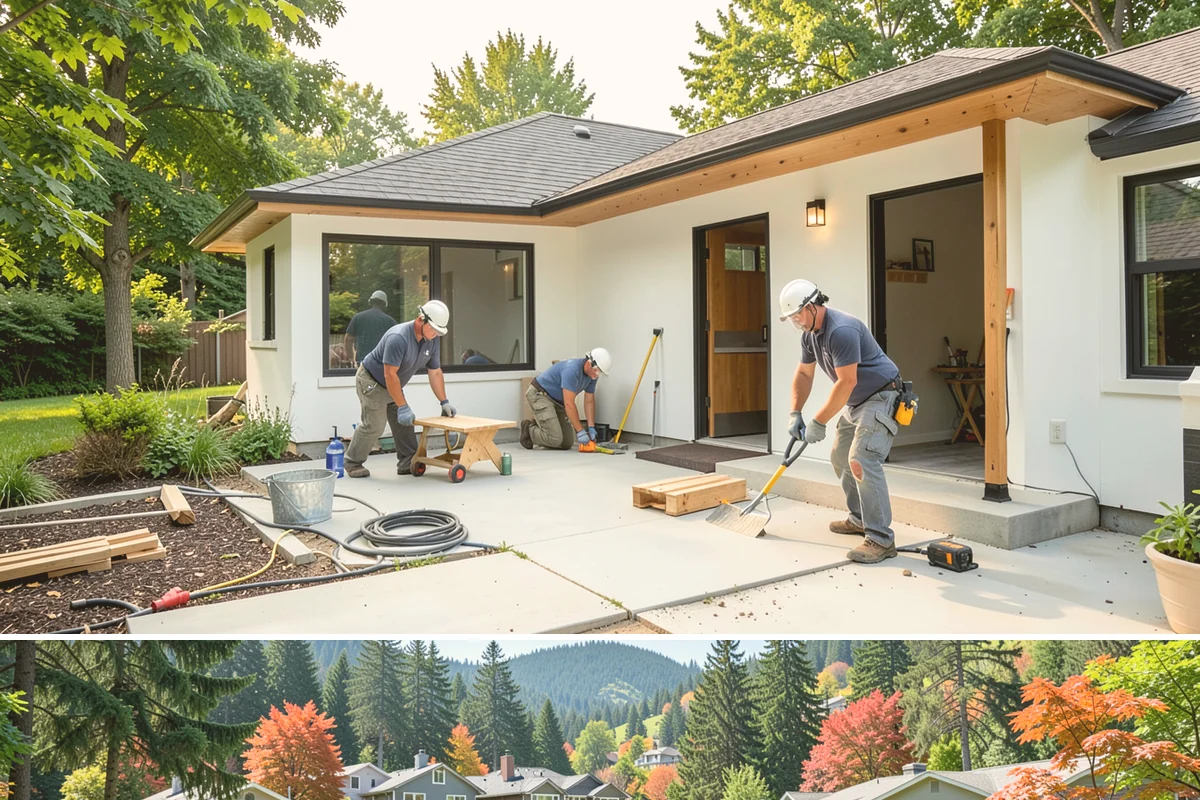 Sidewalk Installation in Fircrest, Pierce County, WA - Late spring through early autumn offers the steady, mild conditions that let sidewalks cure evenly.