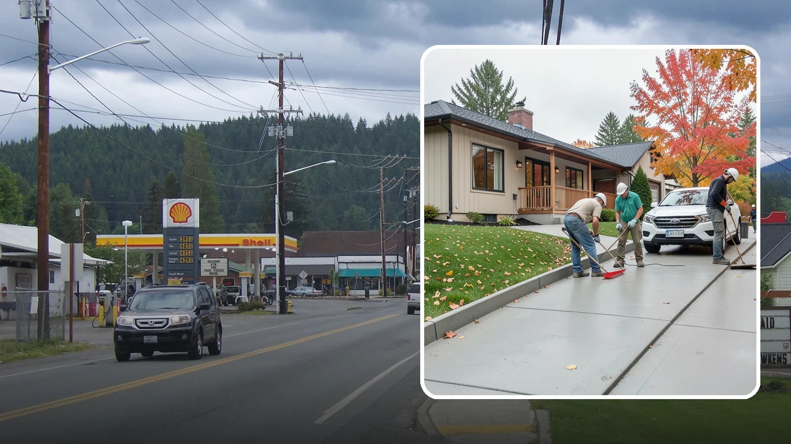 Sidewalk Installation in Granite Falls, Snohomish County, WA - Code-compliant sidewalks poured with the slope and jointing needed to stay flat and safe in wet climates.