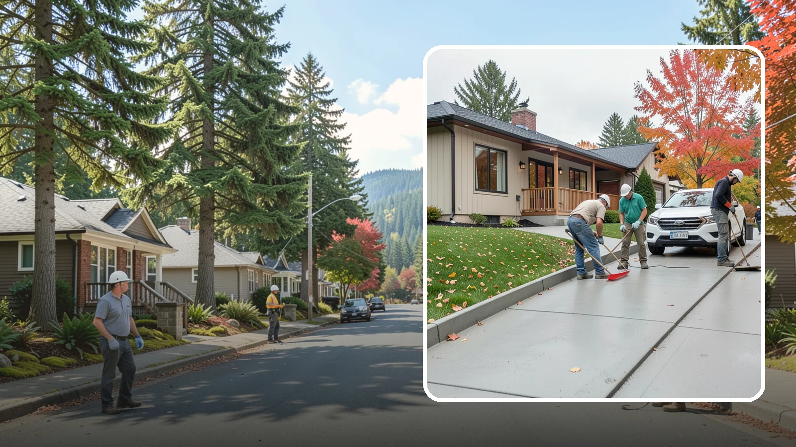 Sidewalk Installation in Hunts Point, King County, WA - Code-compliant sidewalks poured with the slope and jointing needed to stay flat and safe in wet climates.