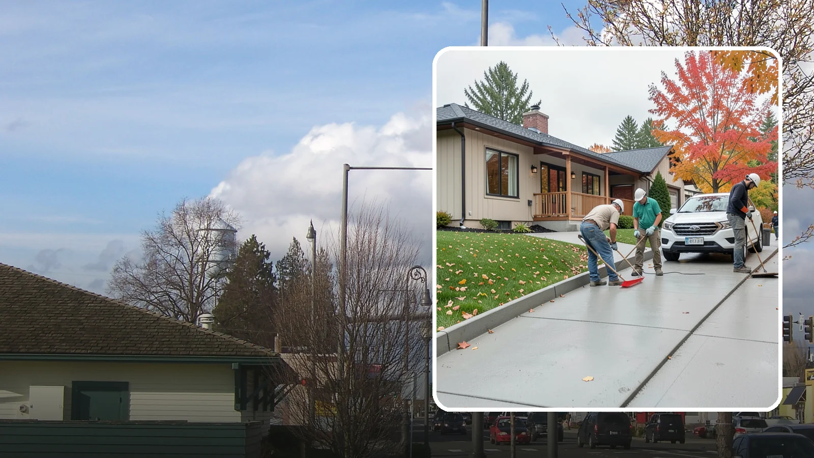 Sidewalk Installation in Marysville, Snohomish County, WA - Code-compliant sidewalks poured with the slope and jointing needed to stay flat and safe in wet climates.