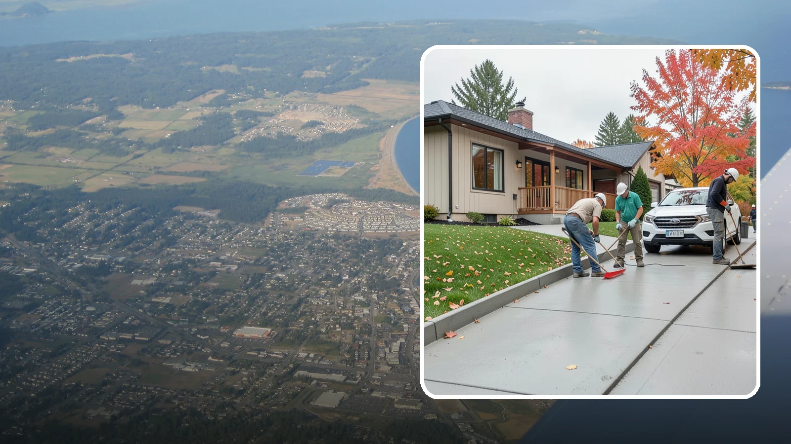 Sidewalk Installation in Oak Harbor, Island County, WA - Code-compliant sidewalks poured with the slope and jointing needed to stay flat and safe in wet climates.