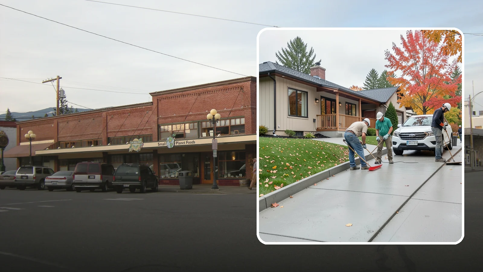 Sidewalk Installation in Sedro-Woolley, Skagit County, WA - Code-compliant sidewalks poured with the slope and jointing needed to stay flat and safe in wet climates.