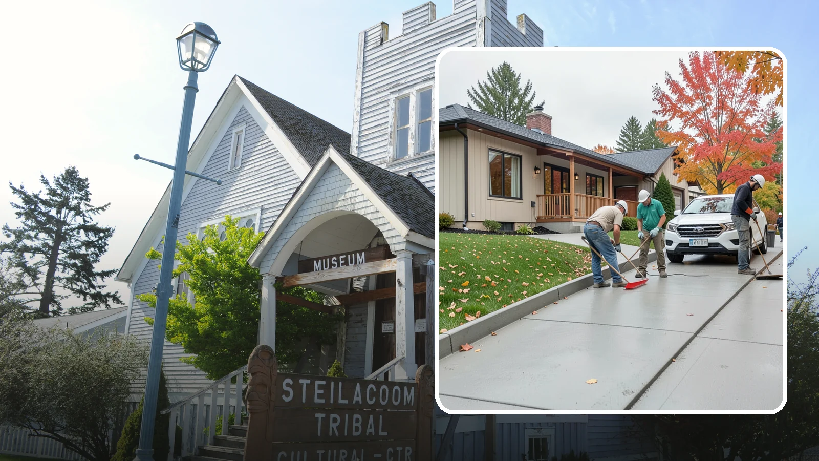 Sidewalk Installation in Steilacoom, Pierce County, WA - Code-compliant sidewalks poured with the slope and jointing needed to stay flat and safe in wet climates.