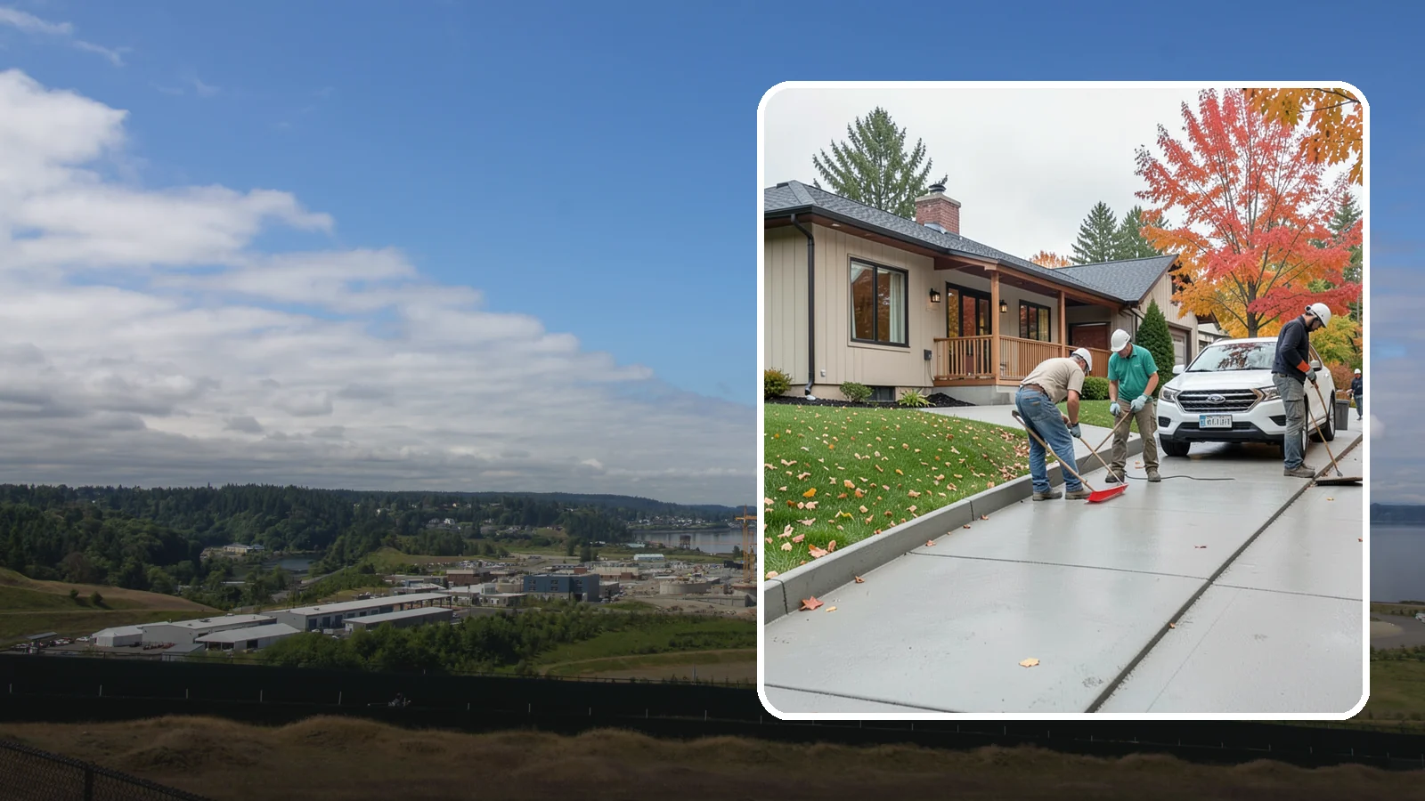 Sidewalk Installation in University Place, Pierce County, WA - Code-compliant sidewalks poured with the slope and jointing needed to stay flat and safe in wet climates.