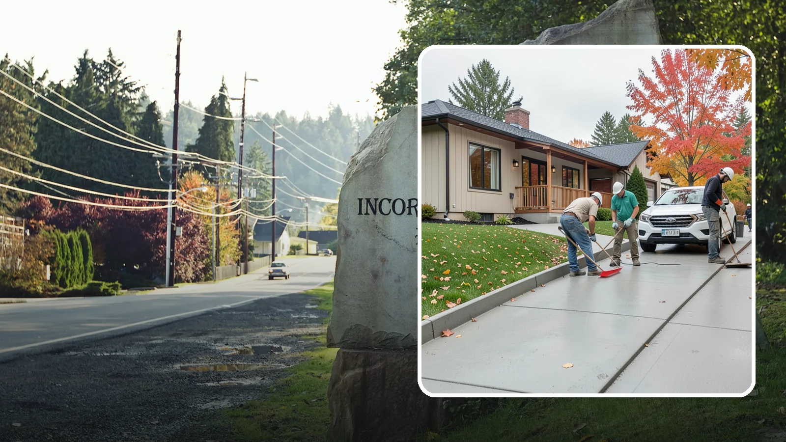 Sidewalk Installation in Wilkeson, Pierce County, WA - Code-compliant sidewalks poured with the slope and jointing needed to stay flat and safe in wet climates.