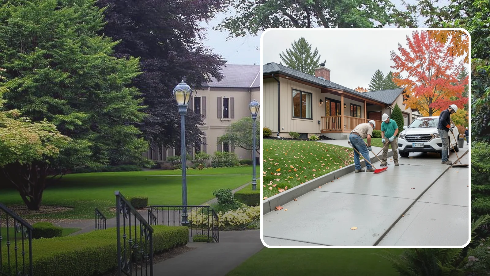 Sidewalk Installation in Woodinville, King County, WA - Code-compliant sidewalks poured with the slope and jointing needed to stay flat and safe in wet climates.