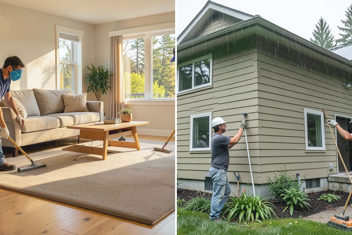 Siding Painting in Beaux Arts Village, King County, WA - Wash and scrape loose or failing paint