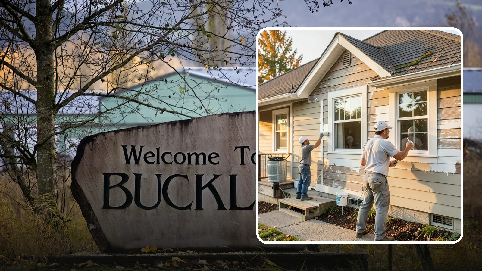 Siding Painting in Buckley, Pierce County, WA - We prep and paint existing siding to renew its appearance and reinforce its defense against PNW moisture.