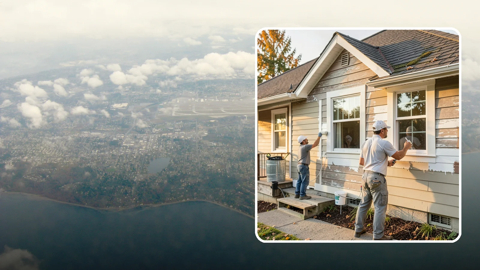 Siding Painting in Burien, King County, WA - We prep and paint existing siding to renew its appearance and reinforce its defense against PNW moisture.